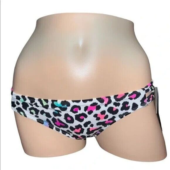 California Waves Junior Multicolor Animal-Print Hipster Bikini Bottom Swim XS - Picture 2 of 8